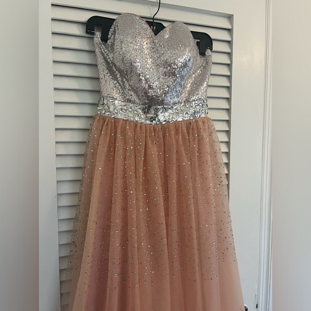 Pink with Sparkles Prom Dress